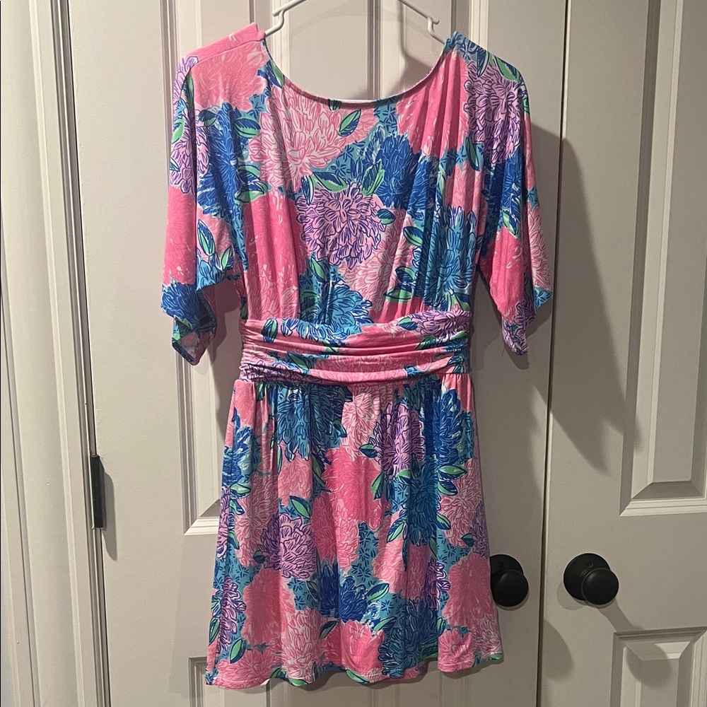 Women’s Pink Floral Short-Sleeve Romper